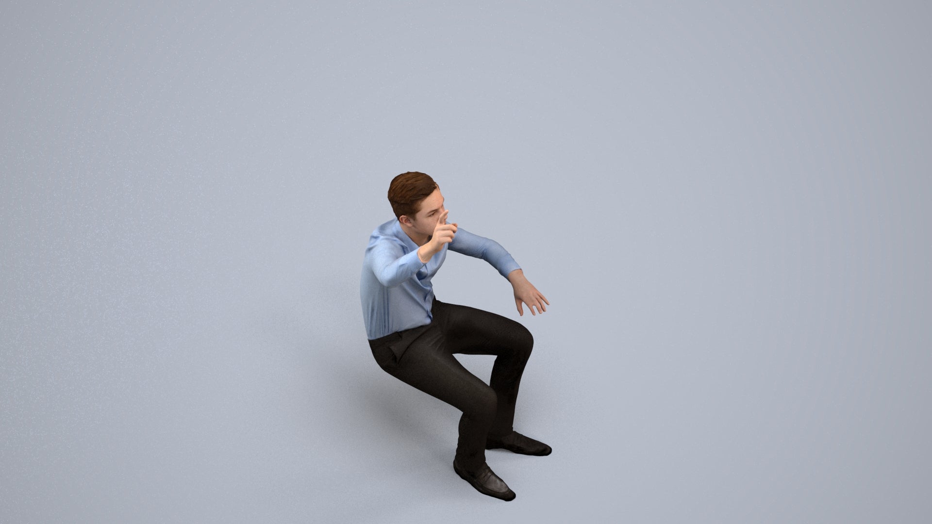 realistic 3D boy kids, scanned archviz people for Blender and 3ds Max, back view render