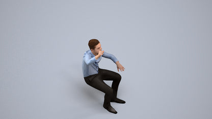 realistic 3D boy kids, scanned archviz people for Blender and 3ds Max, back view render