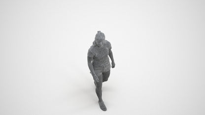 photogrammetry 3D girl casual standing, realistic human model archviz FBX, wireframe three-quarter view