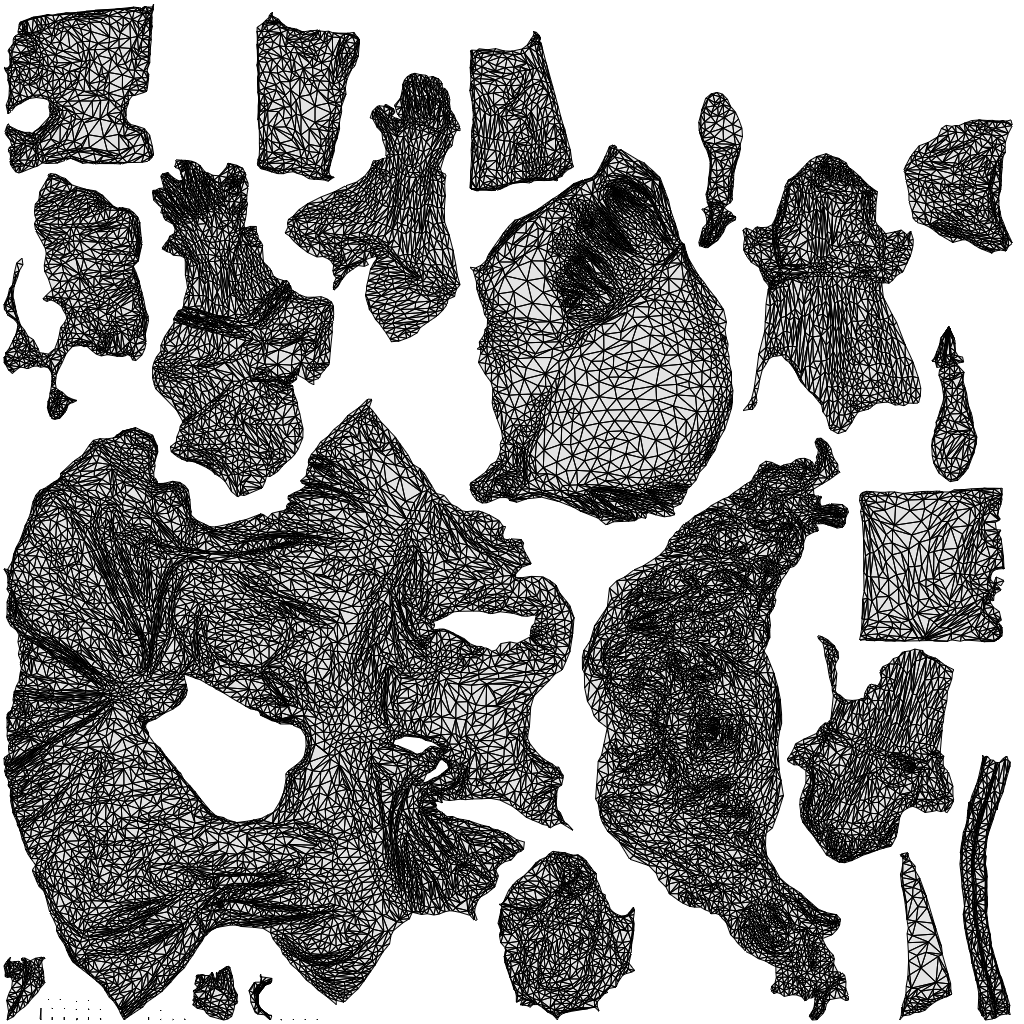 3D people model woman casual sitting, scanned human for 3ds Max rendering, wireframe top-down view
