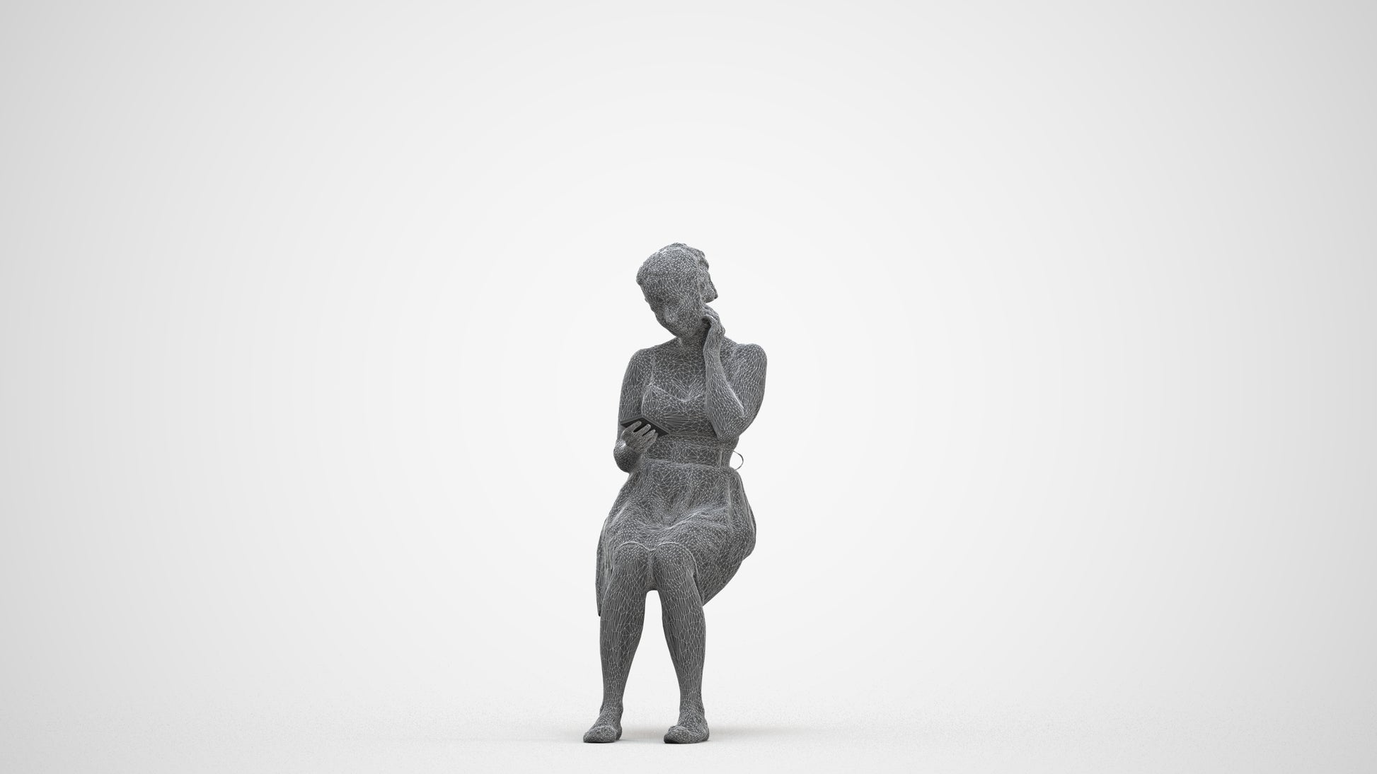 realistic 3D human woman formal formalaffairs, archviz people FBX OBJ for Blender, three-quarter front view render