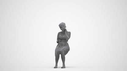 realistic 3D human woman formal formalaffairs, archviz people FBX OBJ for Blender, three-quarter front view render