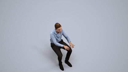 realistic 3D human boy kids, archviz people FBX OBJ for Blender, back view render