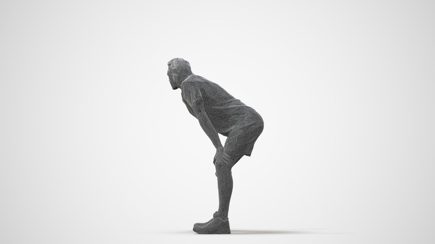 realistic 3D man sport, scanned archviz people for Blender and 3ds Max, square thumbnail