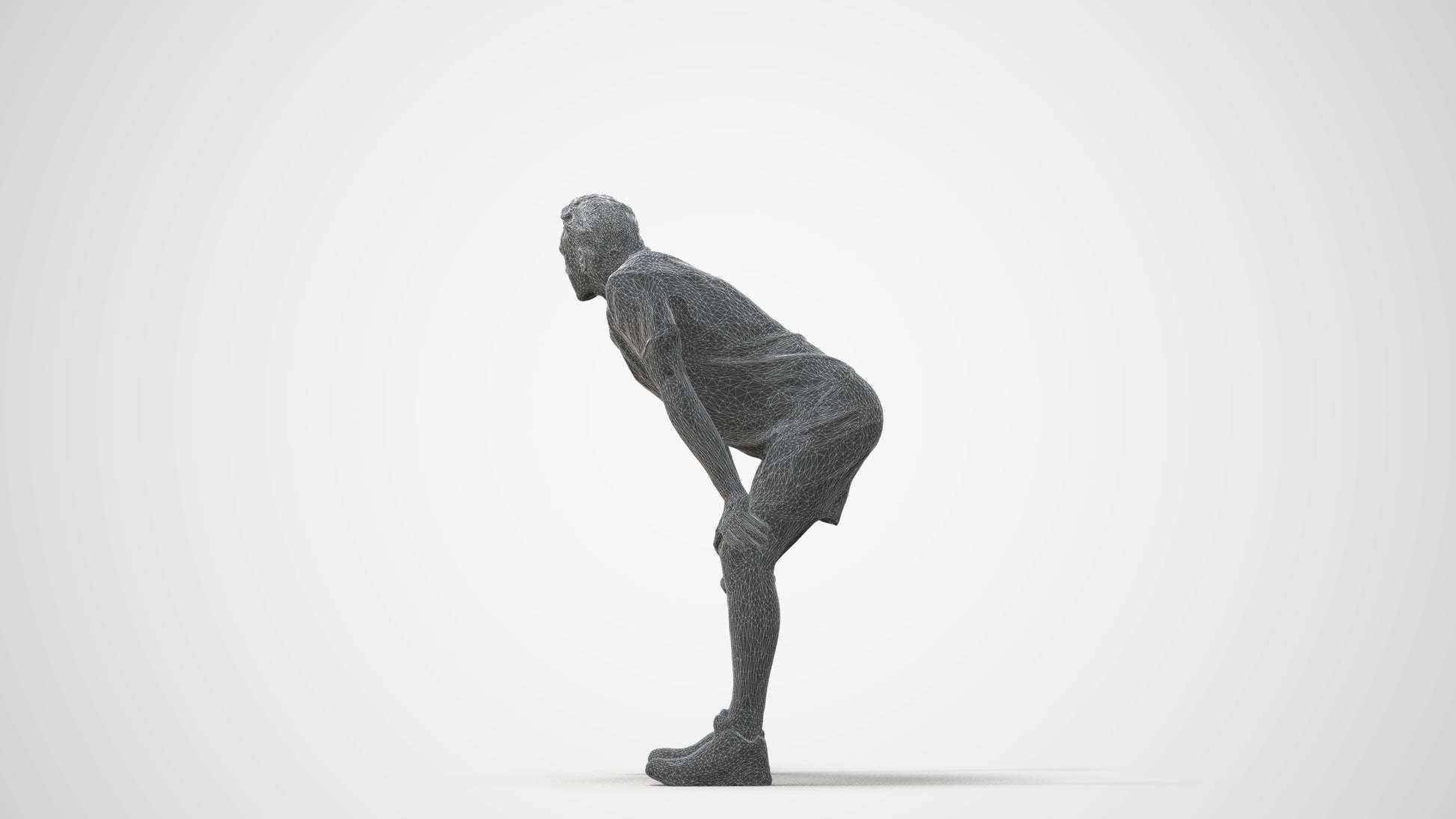 realistic 3D man sport, scanned archviz people for Blender and 3ds Max, square thumbnail