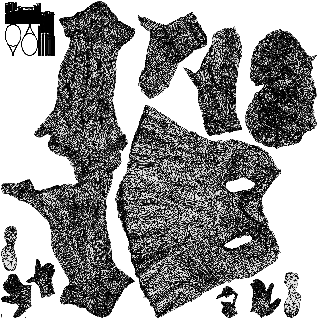 3D scanned woman sport, photorealistic archviz people for Enscape and SketchUp, wireframe top-down view