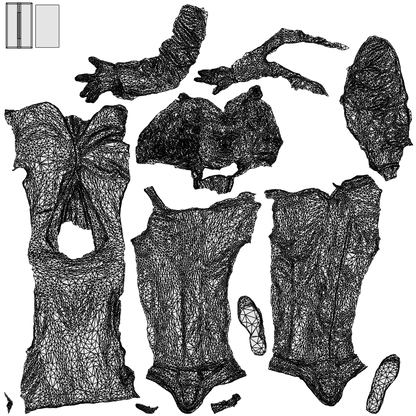 3D people model man formal formalaffairs, scanned human for 3ds Max rendering, wireframe top-down view