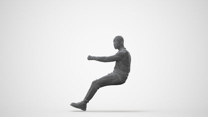 photogrammetry 3D man casual driving, realistic human model archviz FBX, square thumbnail