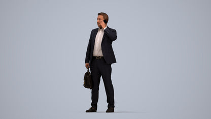 photogrammetry 3D man business, realistic human model archviz FBX, top-down view render