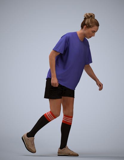 scanned 3D woman sport, photogrammetry people for Enscape and V-Ray