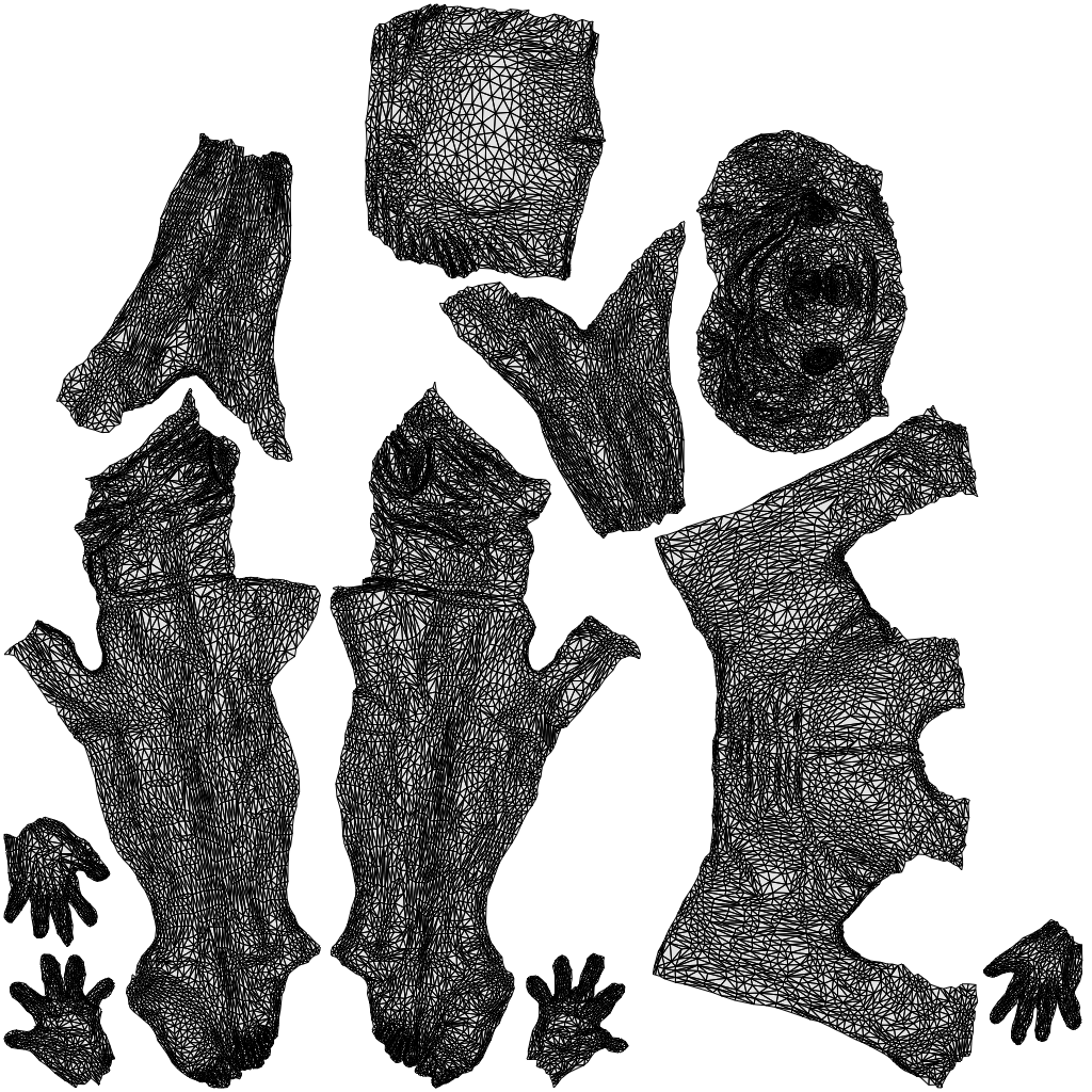 3D human model man pool, photogrammetry scanned person for archviz, wireframe top-down view