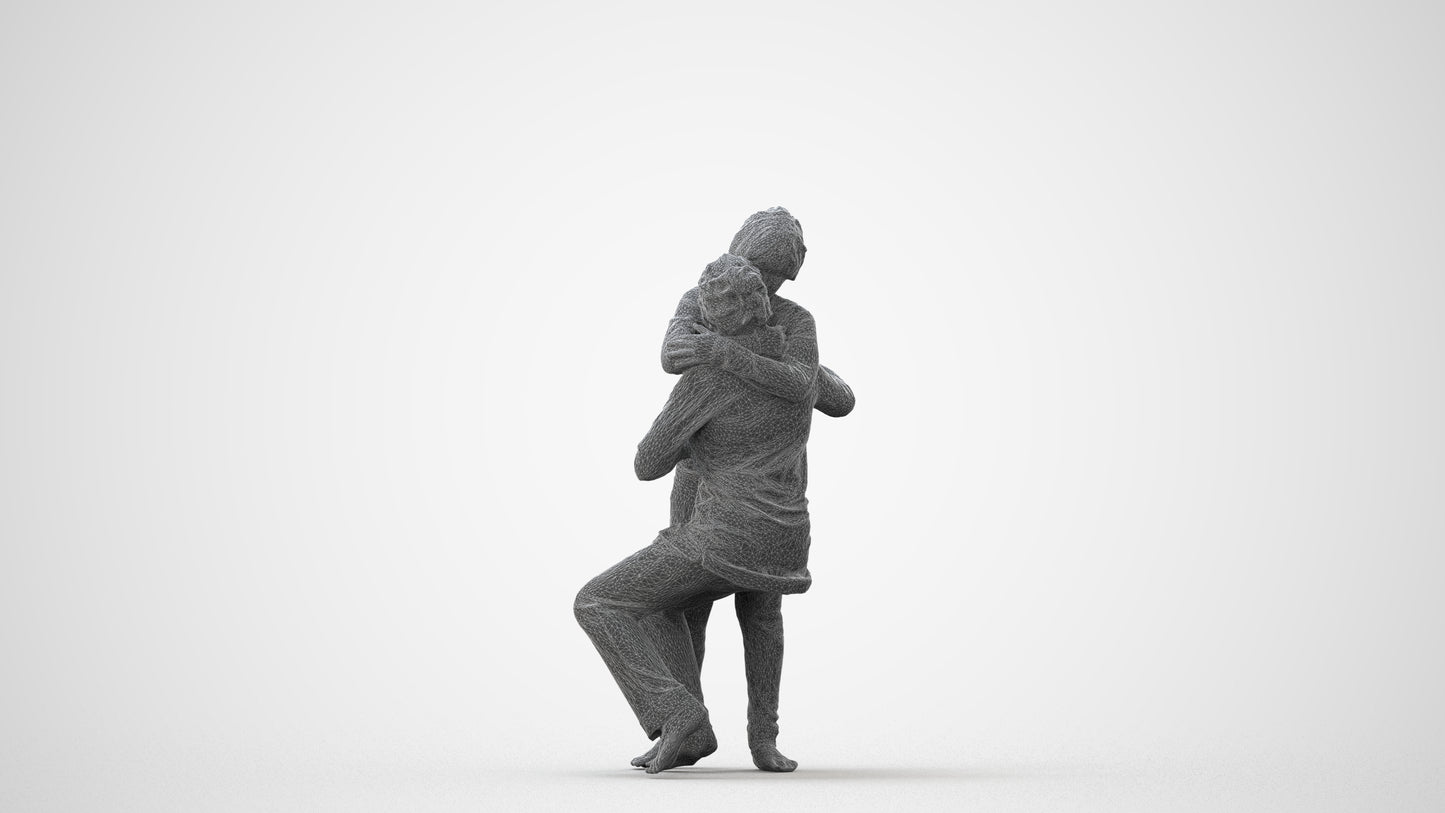 realistic 3D human girl kids, archviz people FBX OBJ for Blender, square thumbnail