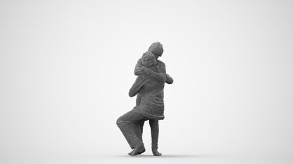 realistic 3D human girl kids, archviz people FBX OBJ for Blender, square thumbnail