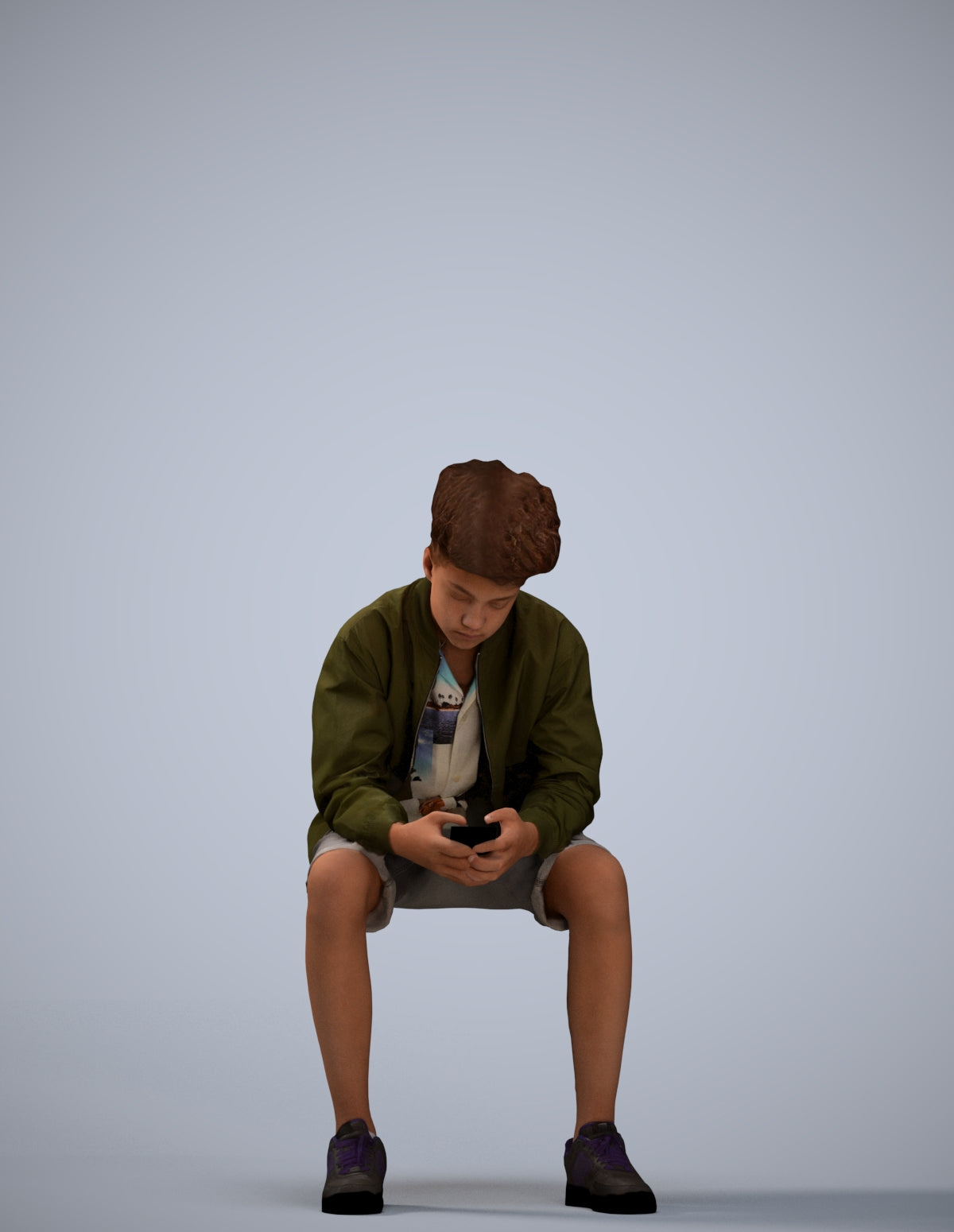 realistic 3D people boy casual kids, render-ready for V-Ray and Corona, FBX OBJ