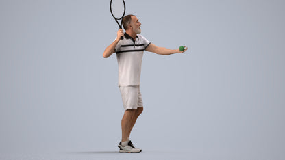 3D scanned man sport, photorealistic archviz people for Enscape and SketchUp, side view render