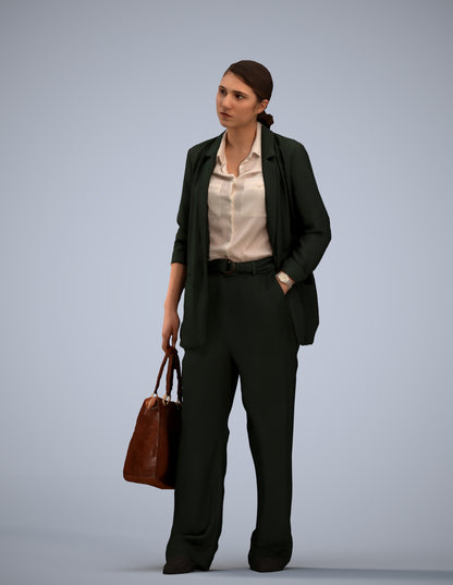 3D scanned woman business, photorealistic archviz people for Enscape and SketchUp