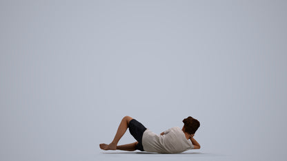 3D people model boy casual kids, scanned human for 3ds Max rendering, front view render