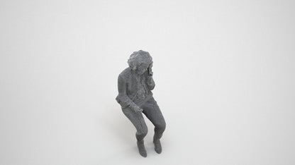 3D people model woman business, scanned human for 3ds Max rendering, wireframe three-quarter view