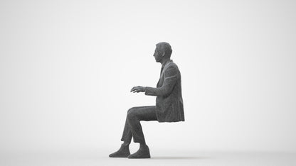 realistic 3D human man business, archviz people FBX OBJ for Blender, square thumbnail