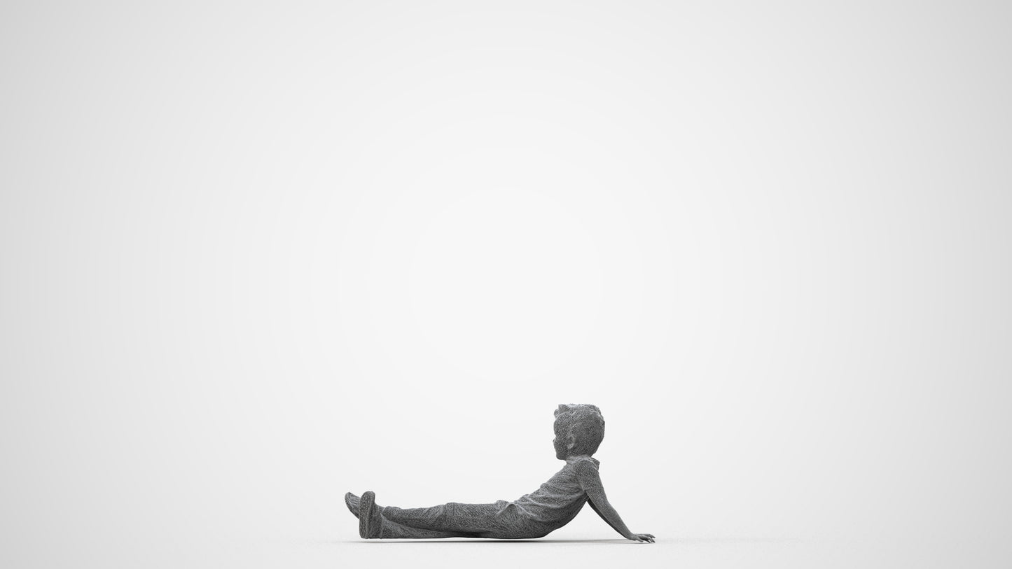 photogrammetry 3D boy casual kids, realistic human model archviz FBX, square thumbnail