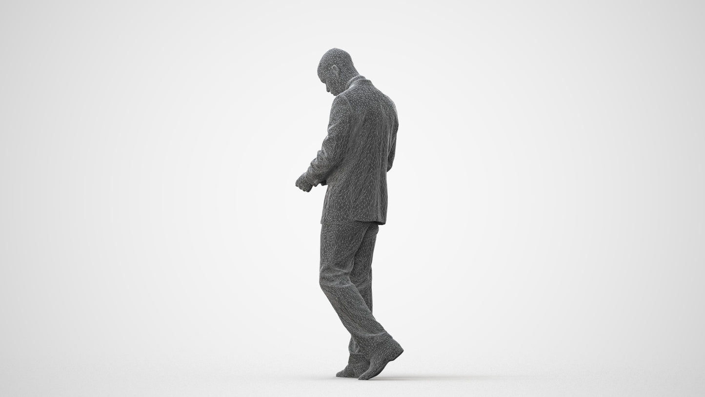 realistic 3D people man business, render-ready for V-Ray and Corona, FBX OBJ, square thumbnail