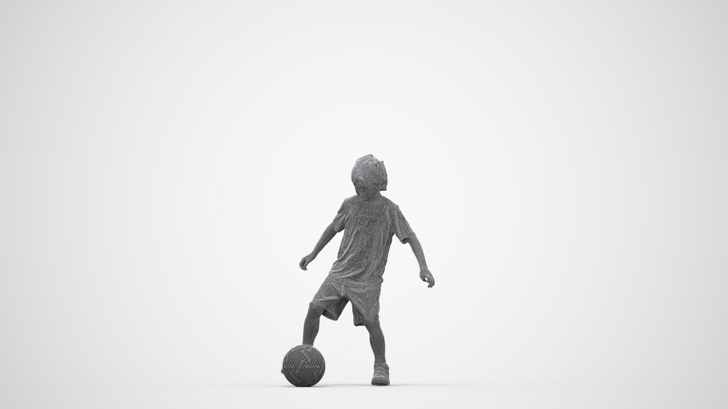 realistic 3D boy casual kids, scanned archviz people for Blender and 3ds Max, wireframe back view