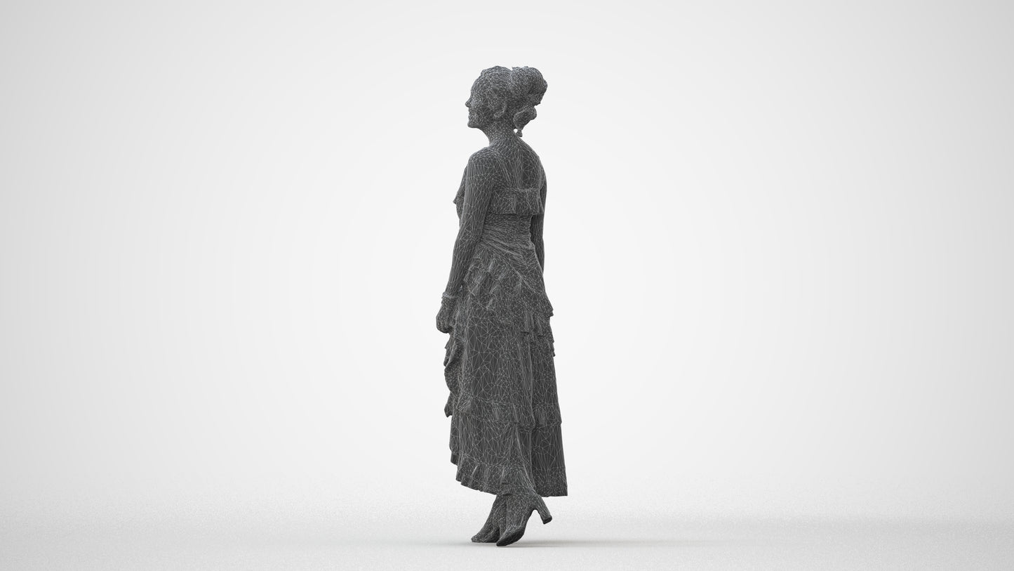photogrammetry 3D woman formal formalaffairs, realistic human model archviz FBX, square thumbnail