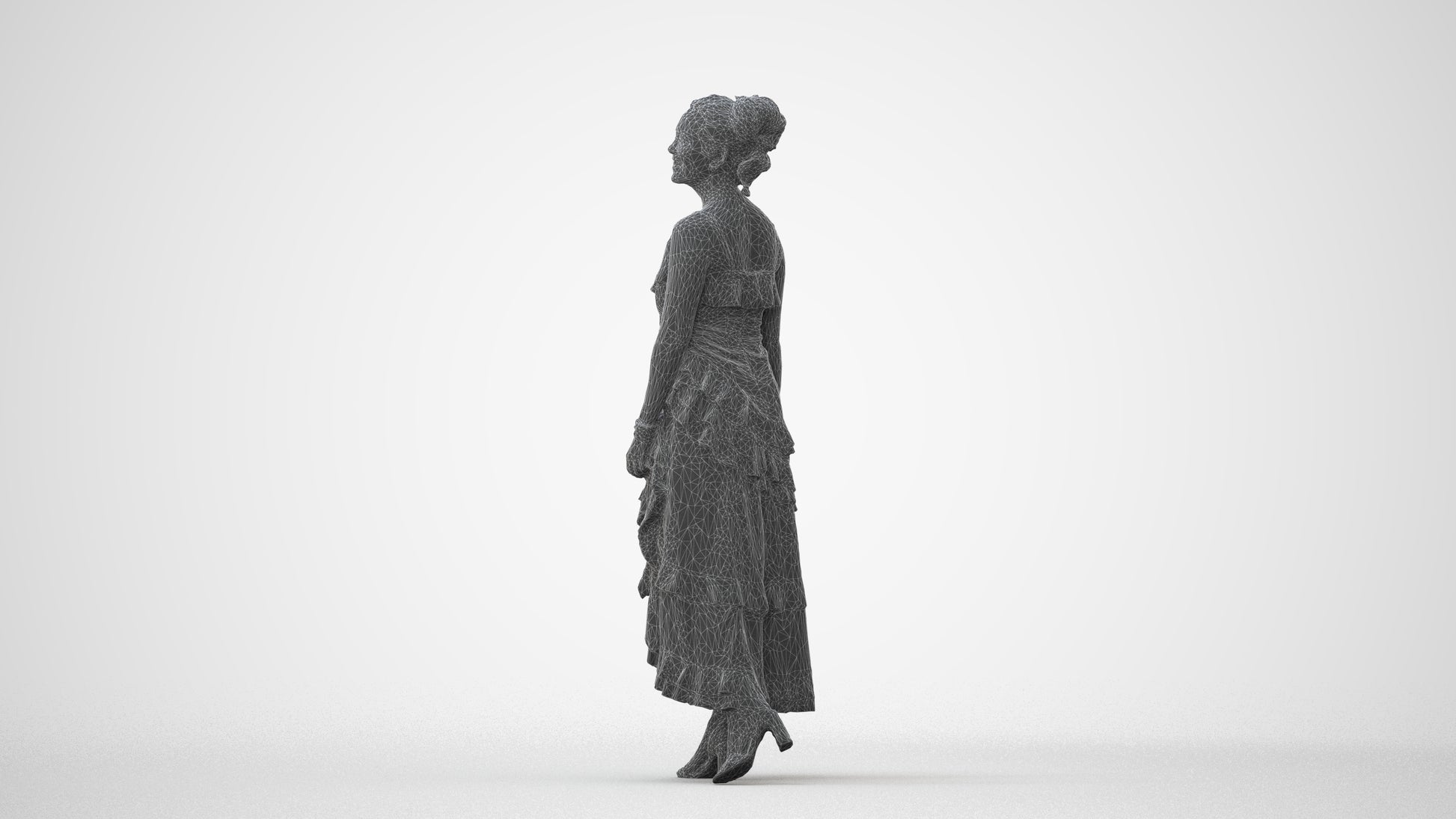 photogrammetry 3D woman formal formalaffairs, realistic human model archviz FBX, square thumbnail