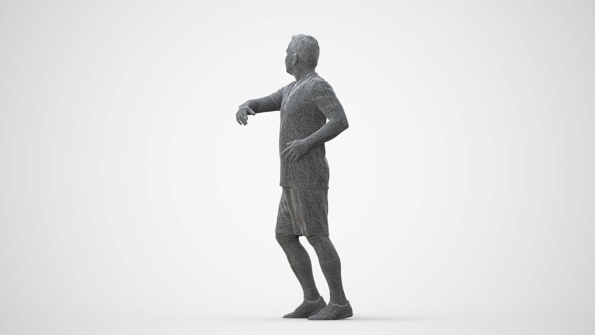 photogrammetry 3D man sport, realistic human model archviz FBX, square thumbnail