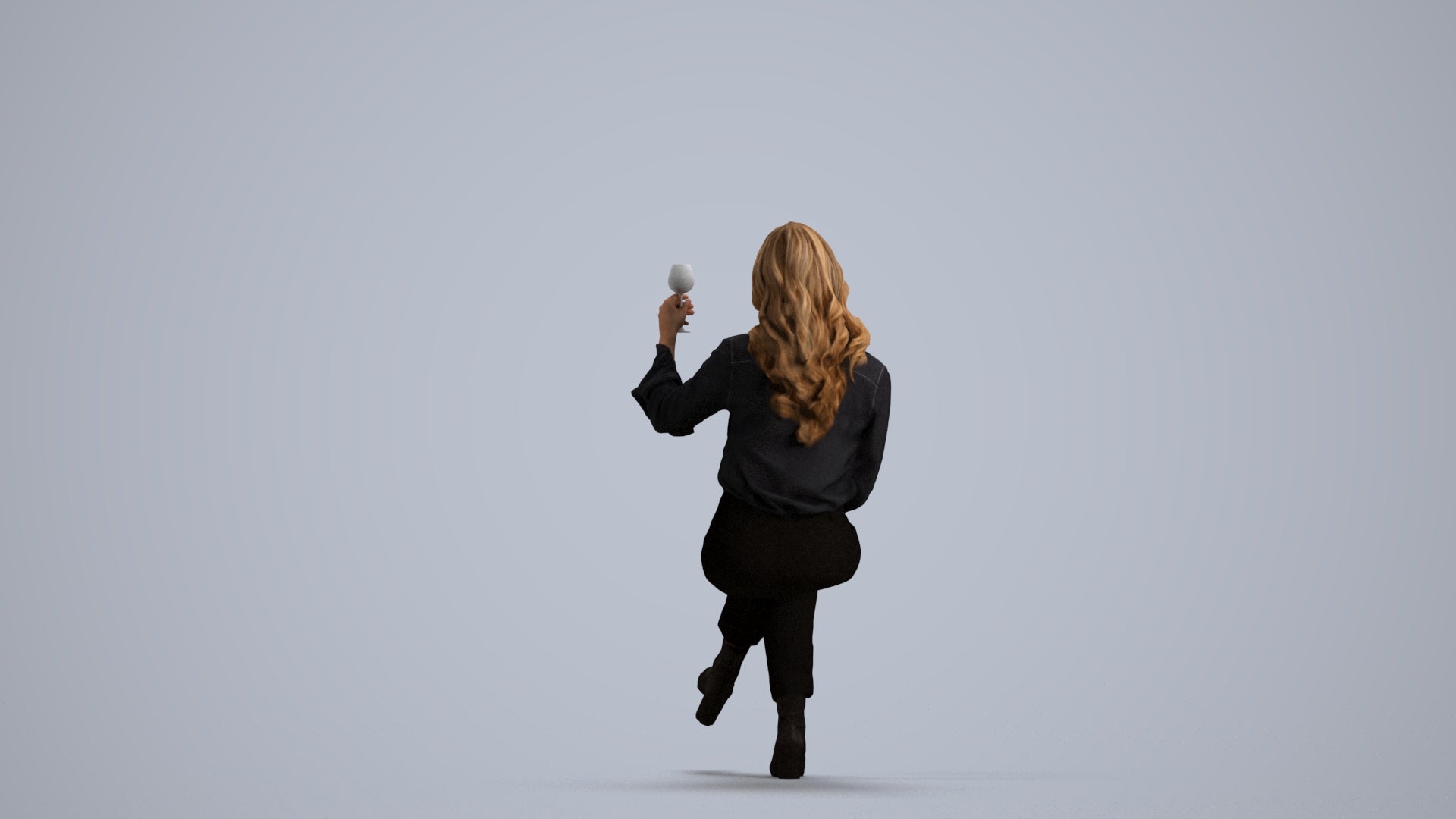realistic 3D people woman casual formalaffairs, render-ready for V-Ray and Corona, FBX OBJ, front view render