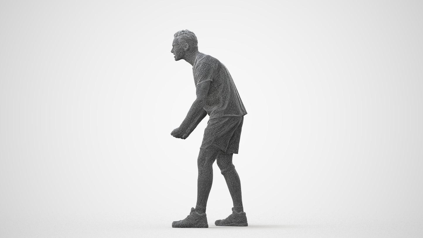 3D people model man sport, scanned human for 3ds Max rendering, square thumbnail