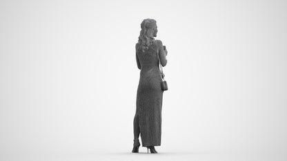 realistic 3D woman formal formalaffairs, scanned archviz people for Blender and 3ds Max, wireframe front view
