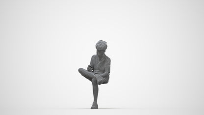 realistic 3D human boy casual kids, archviz people FBX OBJ for Blender, wireframe back view
