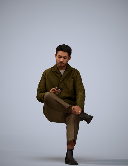 photogrammetry 3D man casual mix, realistic human model archviz FBX