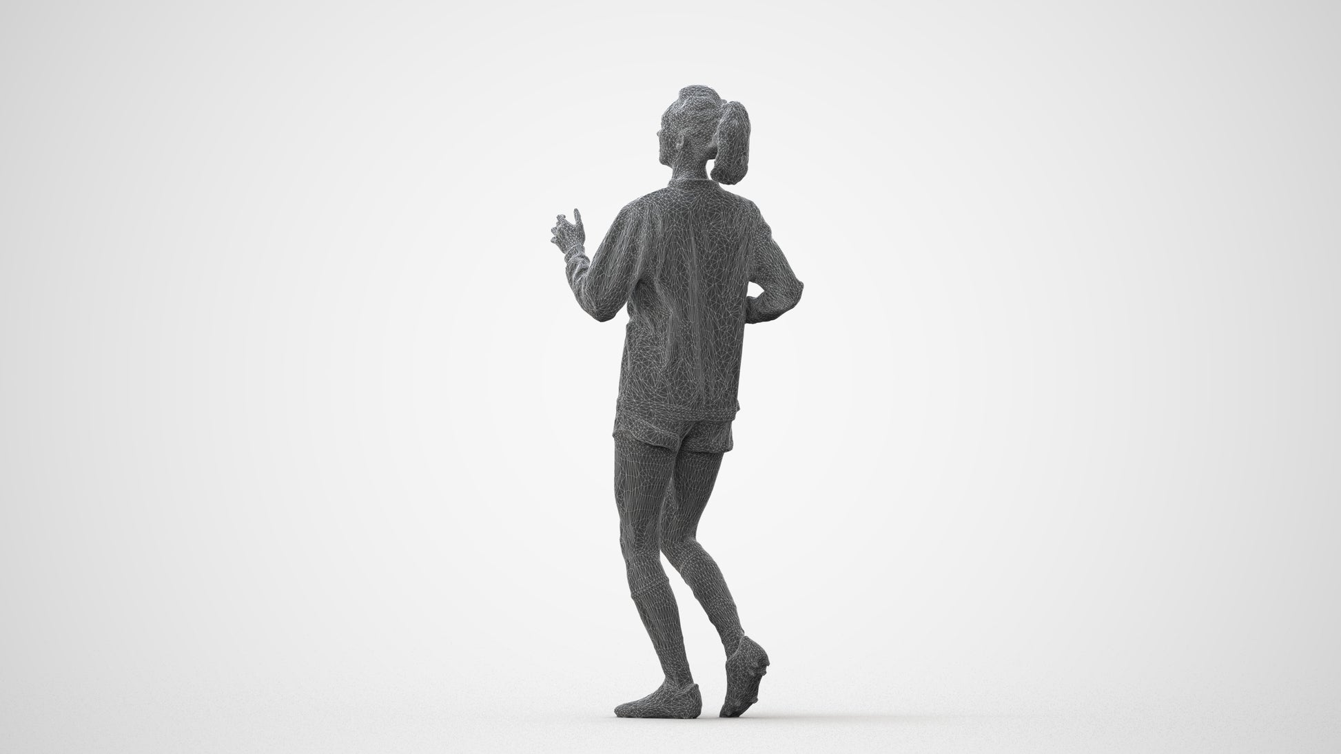 realistic 3D people woman sport, render-ready for V-Ray and Corona, FBX OBJ, square thumbnail