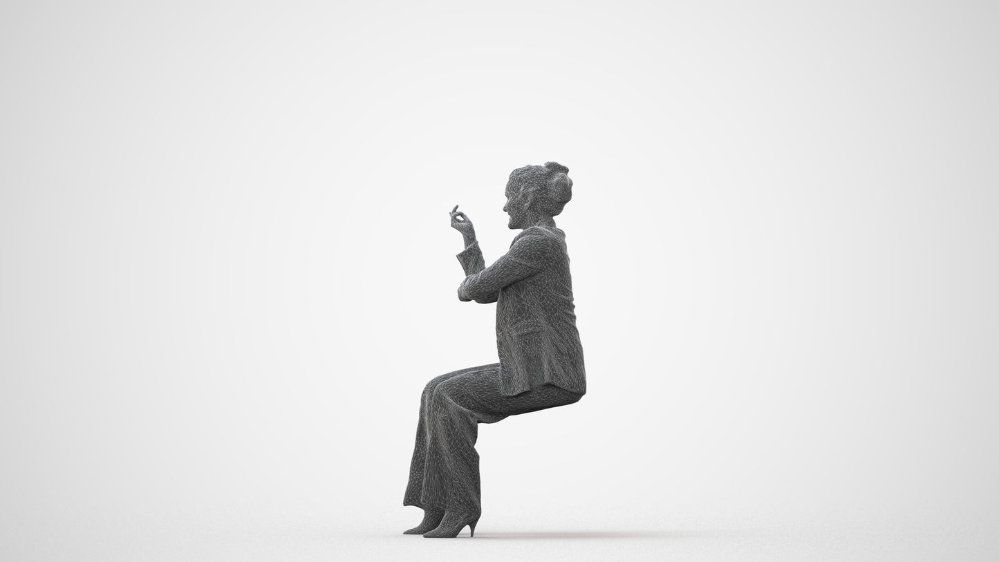3D people model woman business, scanned human for 3ds Max rendering, square thumbnail