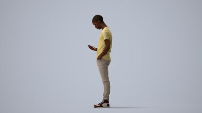 3D people model boy casual kids, scanned human for 3ds Max rendering, three-quarter view render
