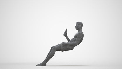 3D scanned man pool, photorealistic archviz people for Enscape and SketchUp, three-quarter front view render