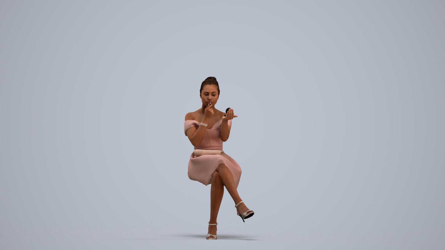 realistic 3D human woman formal formalaffairs, archviz people FBX OBJ for Blender, standing pose render