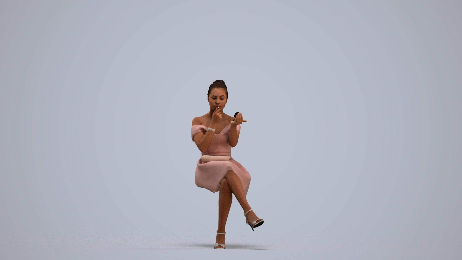 realistic 3D human woman formal formalaffairs, archviz people FBX OBJ for Blender, standing pose render