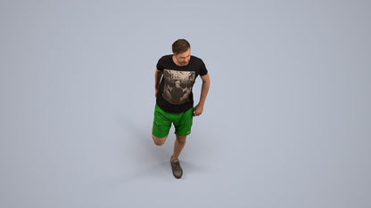 realistic 3D people man standing, render-ready for V-Ray and Corona, FBX OBJ, back view render