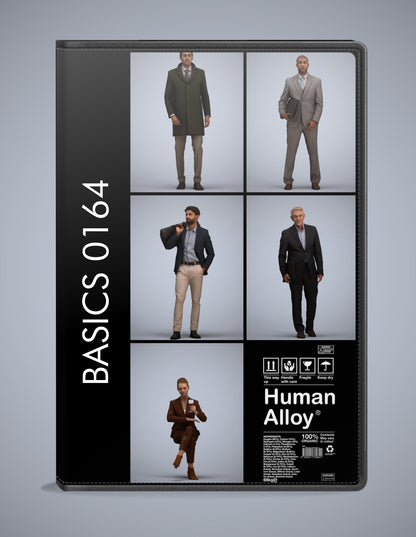 3D human models business bundle, 5 photogrammetry scanned people for archviz