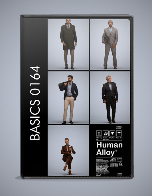 3D human models business bundle, 5 photogrammetry scanned people for archviz