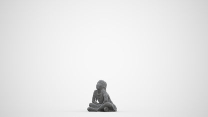 3D people model girl casual kids, scanned human for 3ds Max rendering, three-quarter front view render