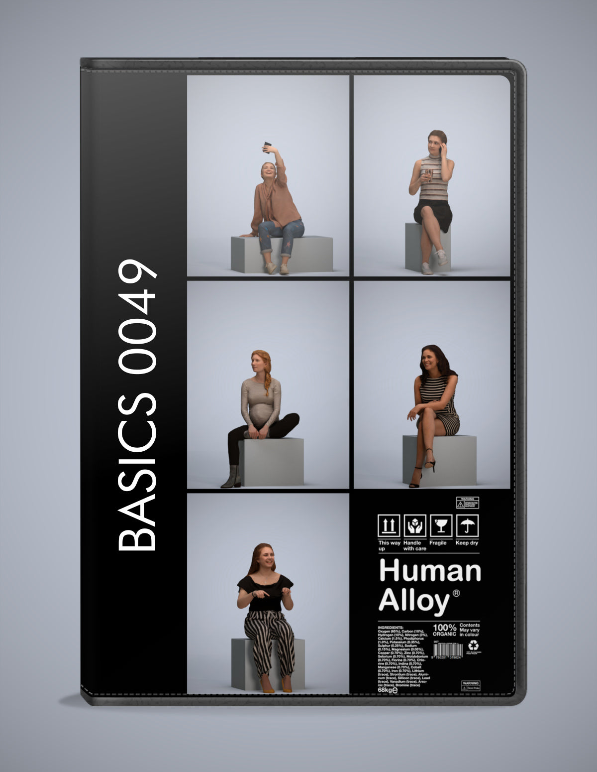 3D people models sitting bundle, 5 scanned humans for 3ds Max rendering