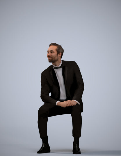 photogrammetry 3D man formal formalaffairs, realistic human model archviz FBX