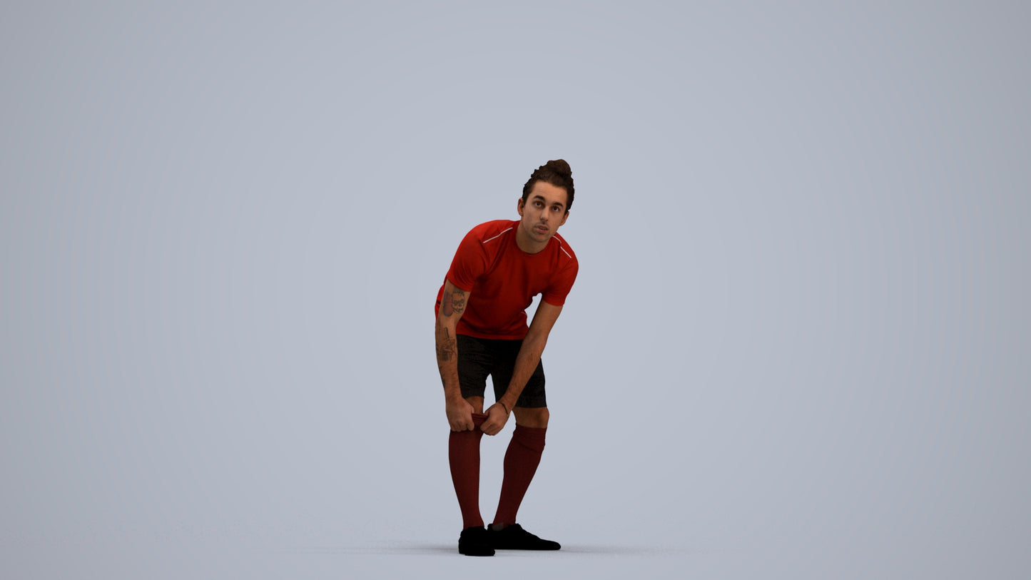realistic 3D man sport, scanned archviz people for Blender and 3ds Max, standing pose render