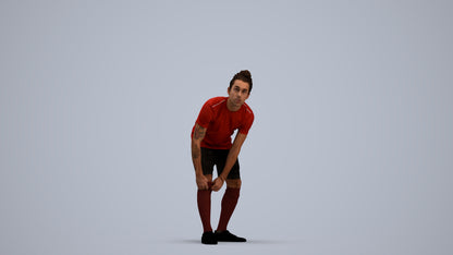 realistic 3D man sport, scanned archviz people for Blender and 3ds Max, standing pose render
