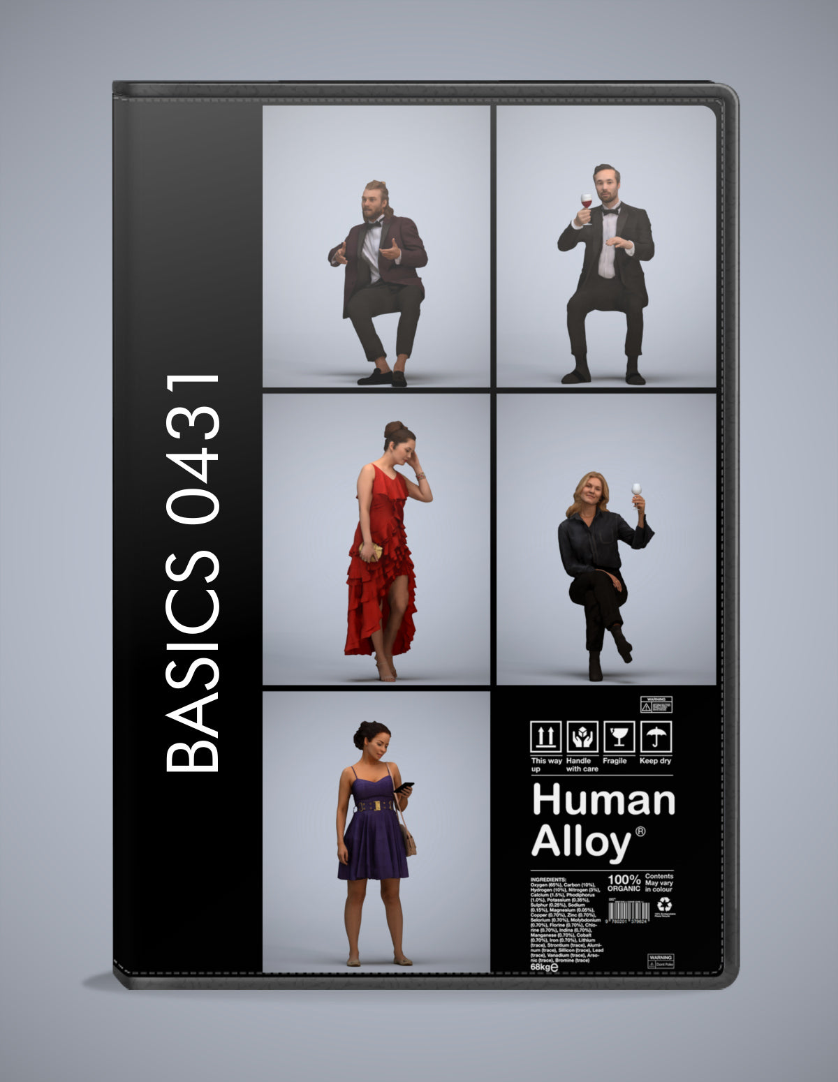 realistic 3D people formalaffairs set, 5 render-ready models for V-Ray and Corona