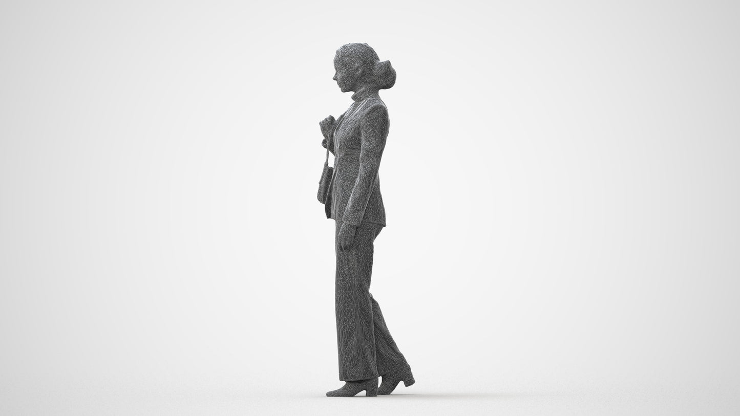 3D scanned woman business, photorealistic archviz people for Enscape and SketchUp, square thumbnail